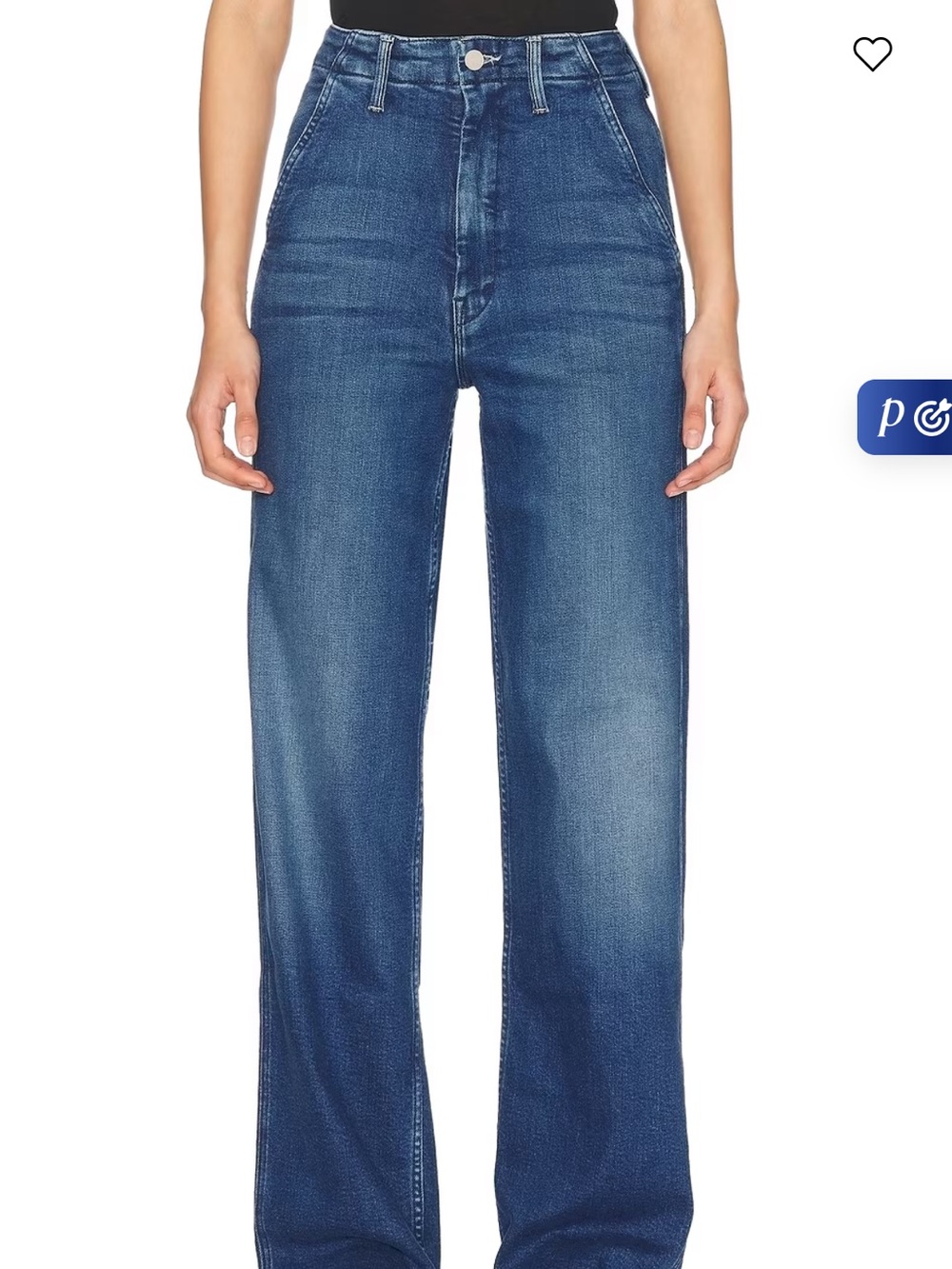 Size 27 MOTHER High-Rise Wide Leg Jeans
